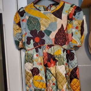 EN SAISON Quilted Floral Dress| size L